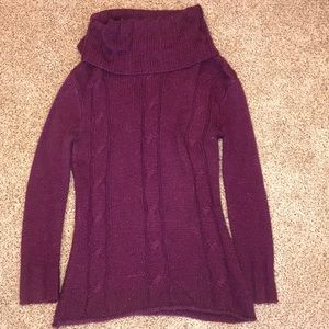 Maroon turtleneck sweater